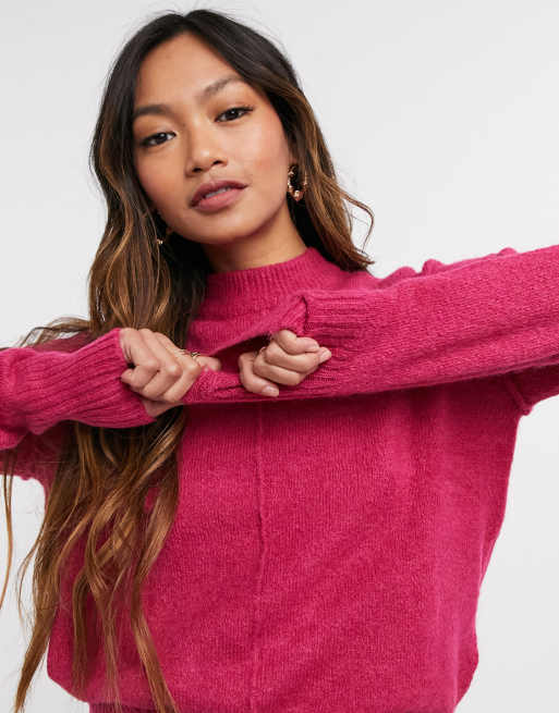 Vero moda pink sweater sale