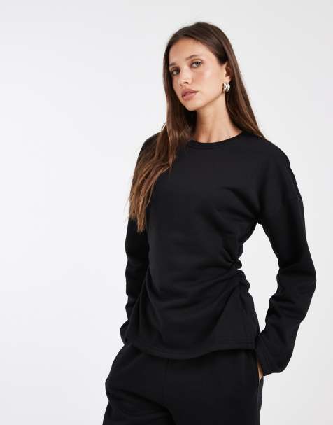 Vero Moda sweatshirt-sæt med markeret talje i sort - view 1