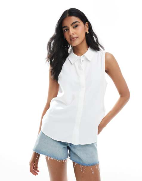 Vero Moda - Swingtop zonder mouwen in wit - view 1