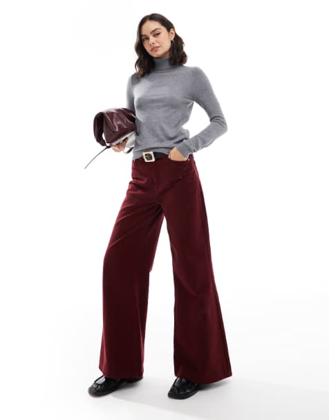 Vero Moda high neck knitted jumper in medium grey melange