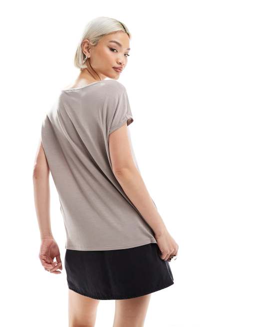 Vero Moda – Szary T-shirt oversize, 4 z 4