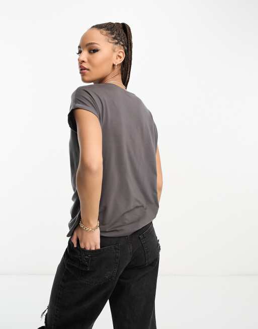 Vero Moda - T-shirt à col rond - Gris foncé, 3 de 4