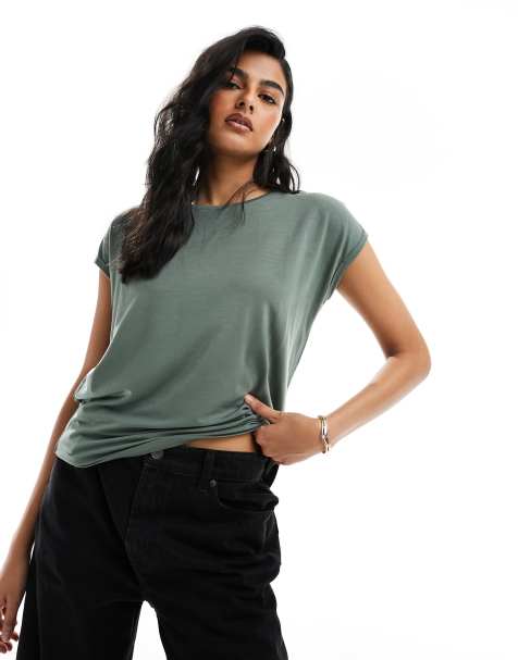 Vero Moda - T-shirt à col rond - Vert - view 1