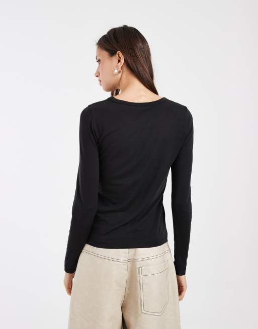 Vero Moda - T-shirt à manches longues - Noir, 4 de 4