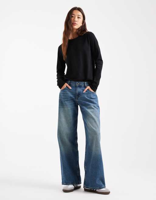 Vero Moda - T-shirt a maniche lunghe comoda nera, 2 di 4