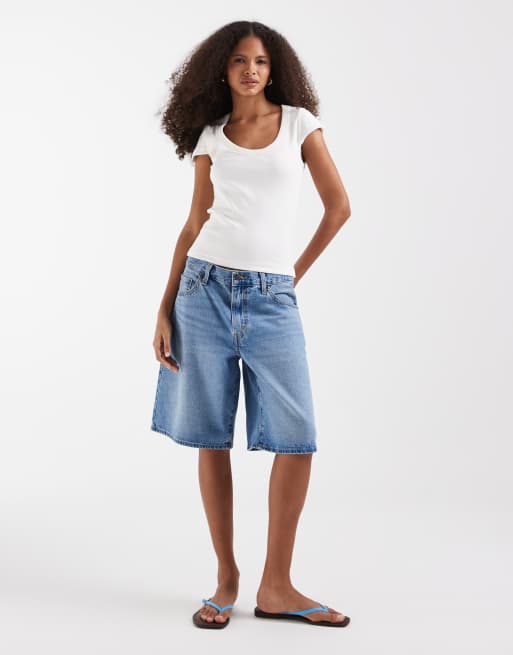 Vero Moda - T-shirt côtelé à encolure dégagée - Blanc, 3 de 4