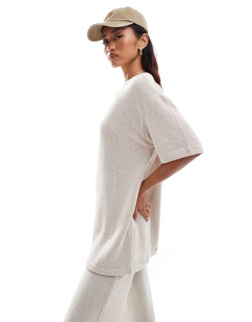 Vero Moda - T-shirt d'ensemble oversize en maille - Grège