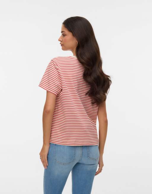 Vero Moda T-shirt en beige bouleau, 2 de 5