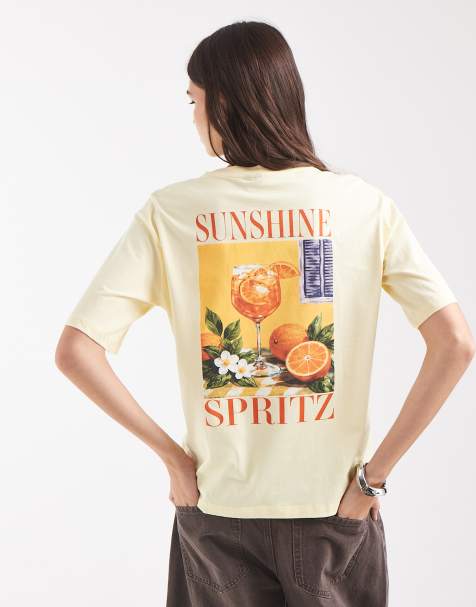 Vero Moda t-shirt graphique jaune - view 1