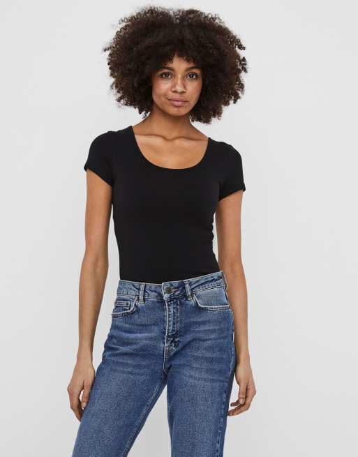 Vero Moda T-shirt in black, 2 of 7
