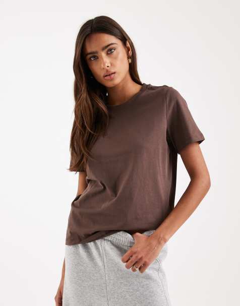 Vero Moda t-shirt in chocolate