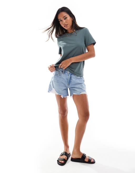 Vero Moda t-shirt in deep green, 3 of 4