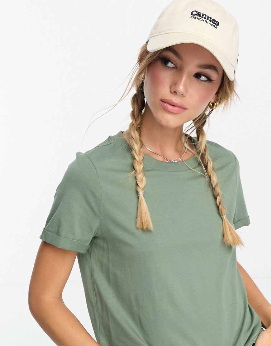 Vero Moda t-shirt in khaki-Green