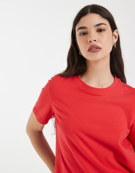 Vero Moda - T-shirt in lolly rood - view 1