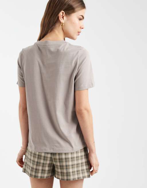 Vero Moda – T-Shirt in Moonrock Beige, 3 von 4