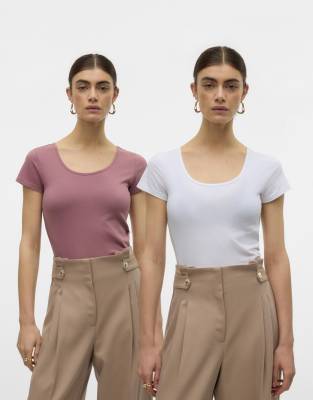 Vero Moda - T-Shirt in Nostalgie-Rosa