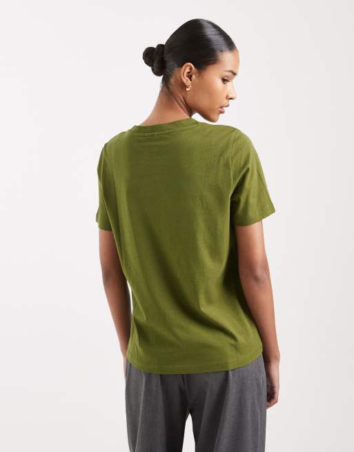 Vero Moda t-shirt in pesto green, 3 of 4