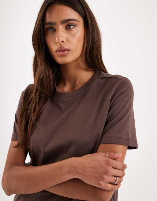 Vero Moda – T-shirt w kolorze czekoladowym, 4 z 4