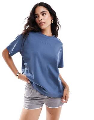 Vero Moda t-shirt with 'BALANCE' motif in petrol blue Sale