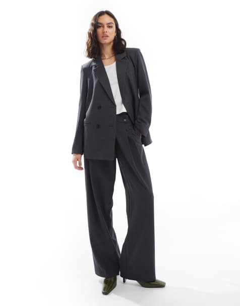Vero Moda tailored blazer and pants set in dark gray - view 1