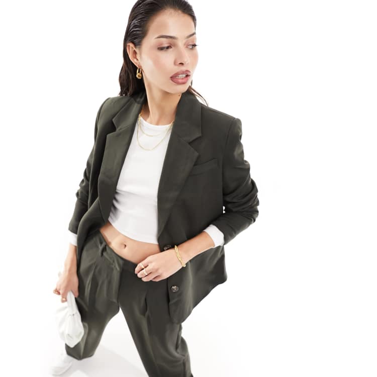 Asos hot sale khaki blazer