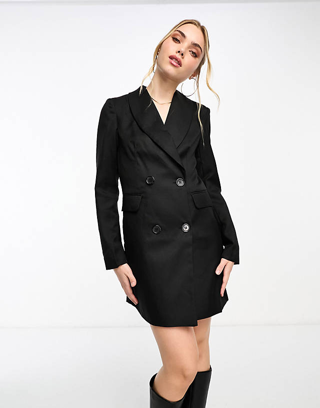 Vero Moda - tailored blazer mini dress in black