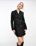 [Vero Moda] Vero Moda tailored blazer mini dress in black S BLACK