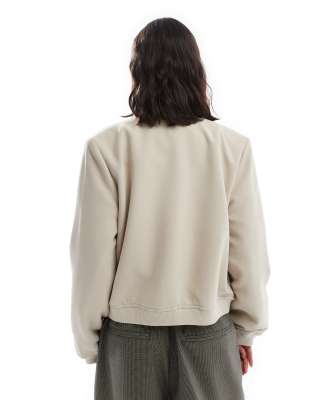Vero Moda Tailored Bomber Jacket With Pockets In White