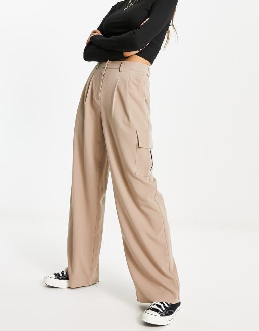 Vero Moda tailored cargo pants in camel