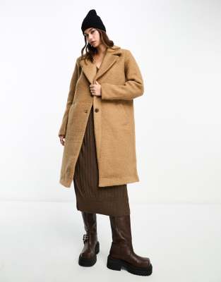 Vero Moda Tailored Coat In Camel-brown