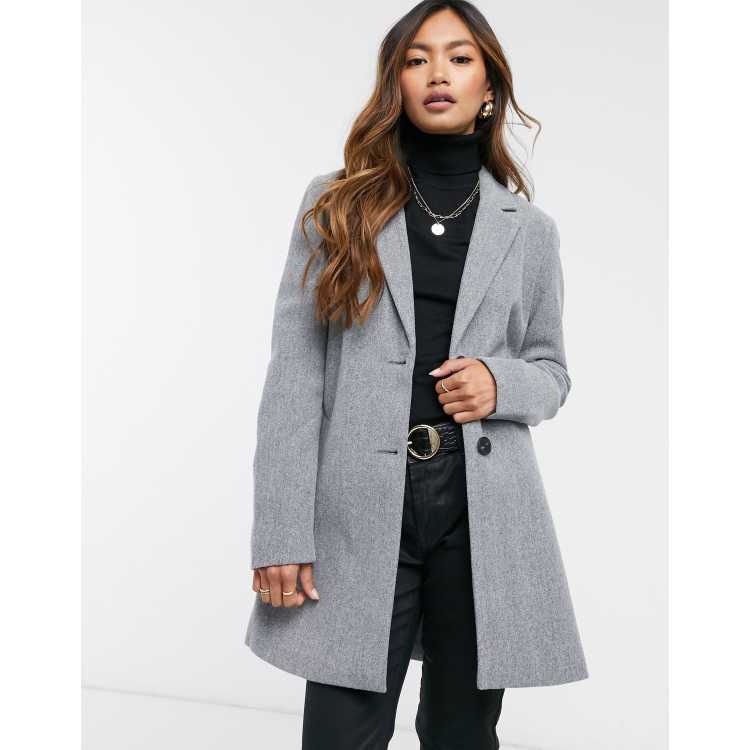 Vero Moda tailored coat in dark gray