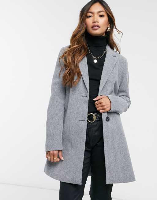 Vero Moda tailored coat in dark