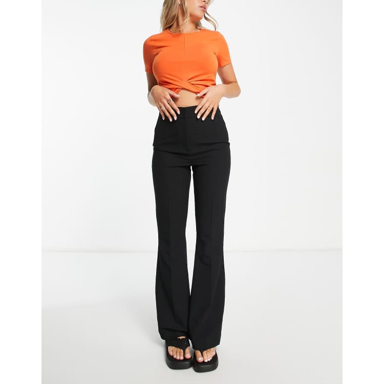 Vero Moda tailored flared pants in black