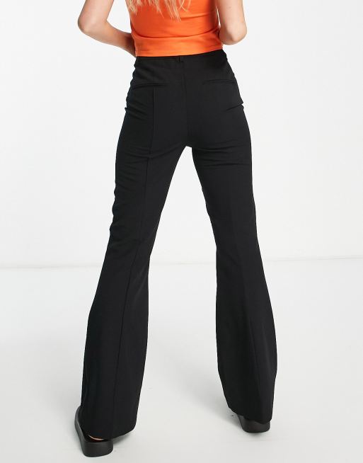 Vero moda Kamma Flared Fit Tall Mid Waist Pants Black