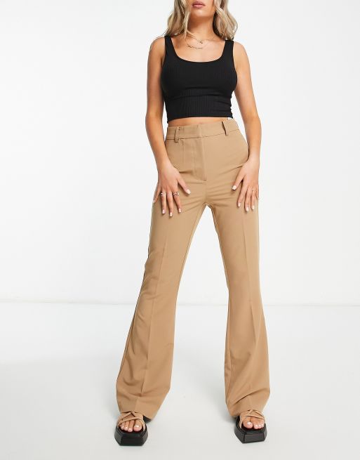 Camel clearance flared pants