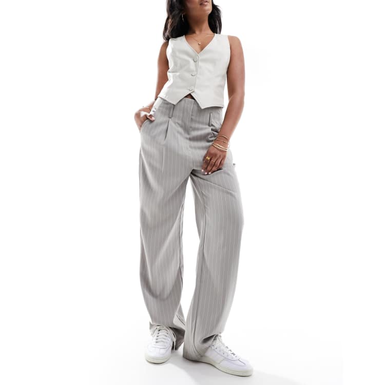 パンツ ETRO Women Straight Pants WREA003099TTB54B0711 Grey Vero Moda tailored high rise relaxed straight leg pants with