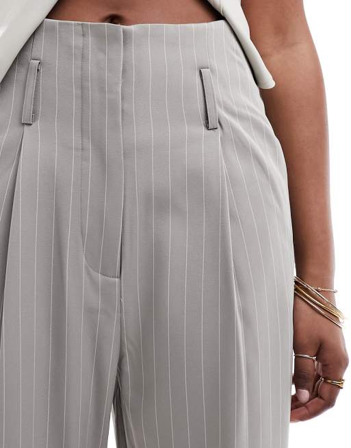 【M to R】PINSTRIPE WRAP BELT & PANTS 38 Pinstripe Twill Pants – Super Massive Shop