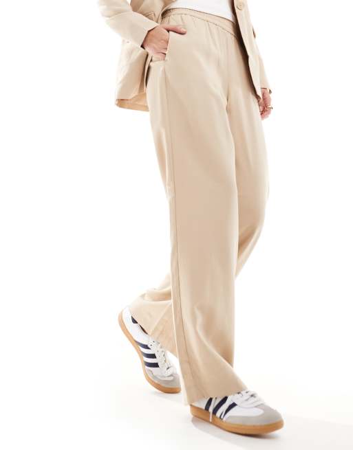 Vero Moda tailored mix and match wide leg pants in cream - part of a set, 3 of 5
