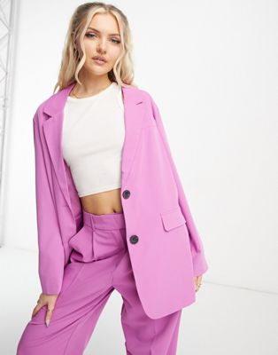 Vero Moda tailored oversized blazer co-ord in pink