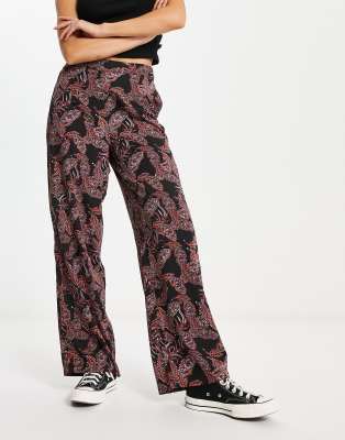 Vero Moda Tailored Pants In Black Paisley Print - Part Of A Set-multi