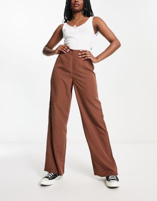 Vero Moda Tailored Pants In Brown - Part Of A Set