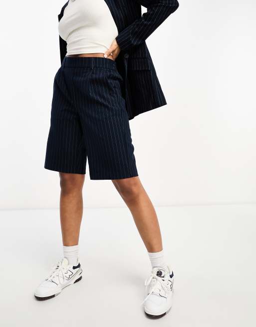 Pinstripe Tailored Shorts