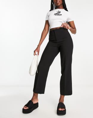 Vero Moda Tailored Straight Leg Pants In Black In Black