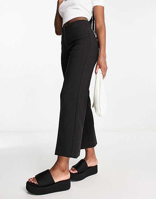 Vero Moda tailored straight leg pants in black | ASOS