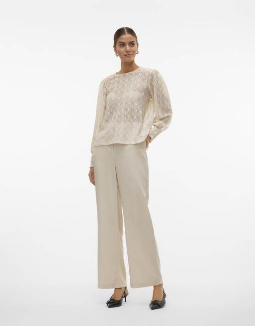 Vero Moda Tailored trousers in laurel oak