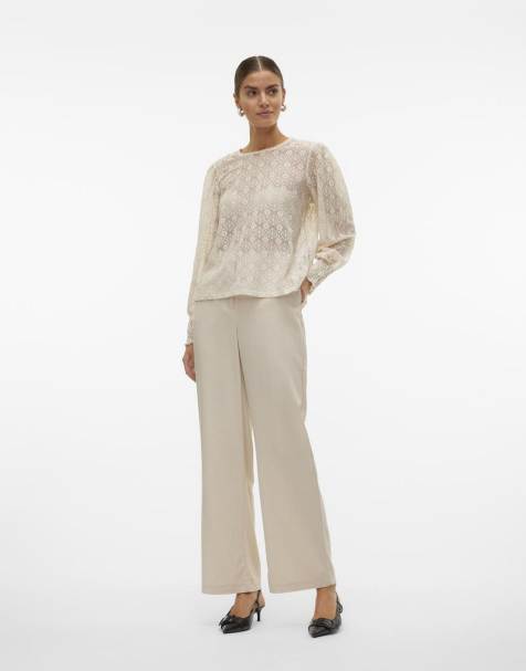 Vero Moda Tailored trousers in oatmeal - view 1