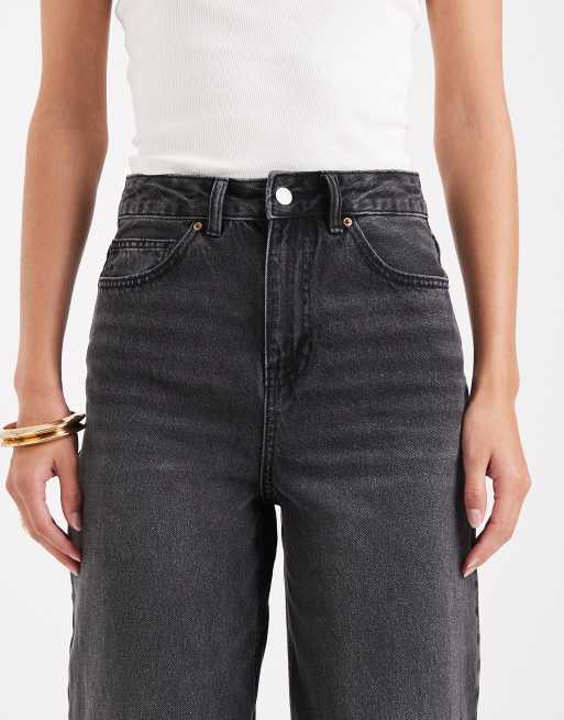 Vero Moda Tall Billie high rise barrel leg jeans in black wash, 4 of 5