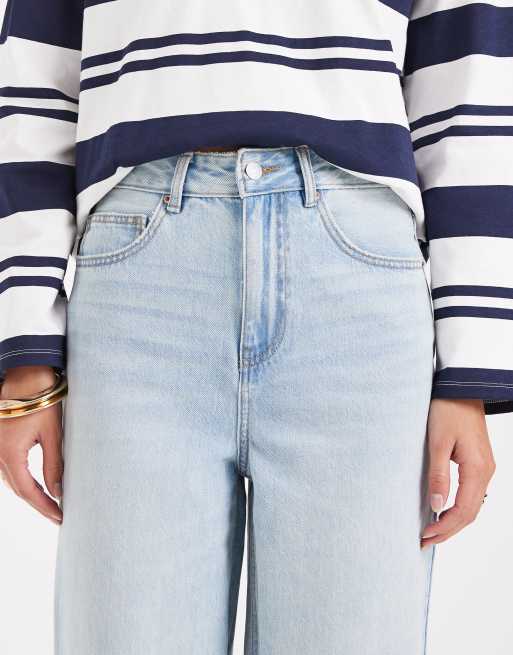 Vero Moda Tall Billie high rise barrel leg jeans in light blue wash, 4 of 5