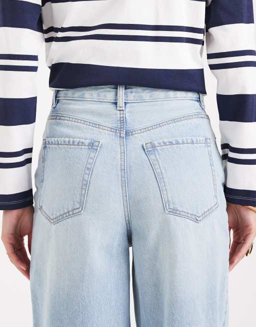 Vero Moda Tall Billie high rise barrel leg jeans in light blue wash, 5 of 5
