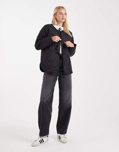 Vero Moda Tall – Billie – Svarta, tvättade jeans med barrelben och hög midja - view 1
